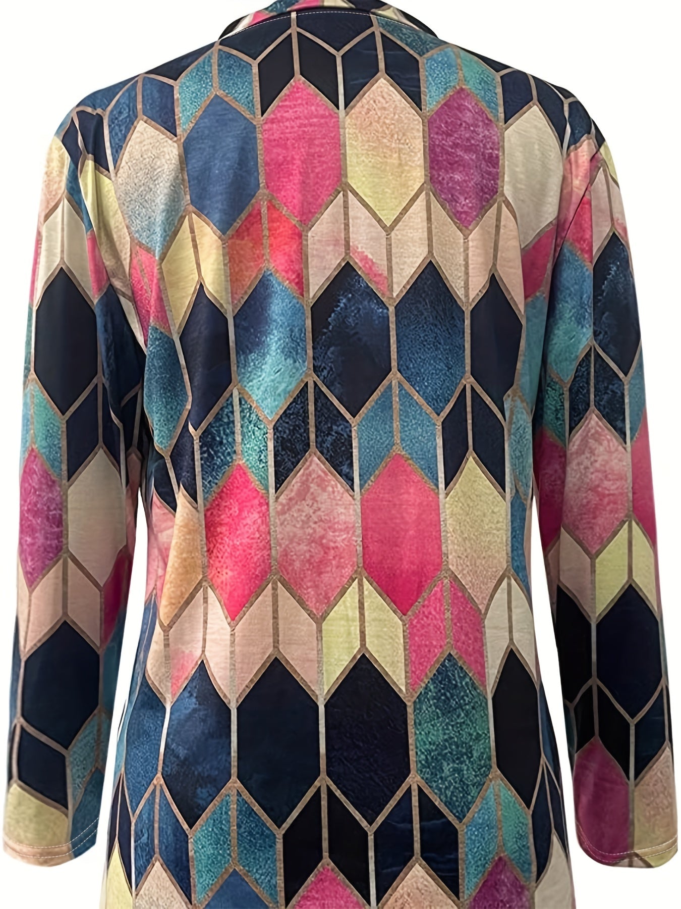 Laurence™ | Elegant Geometric Zip Shirt