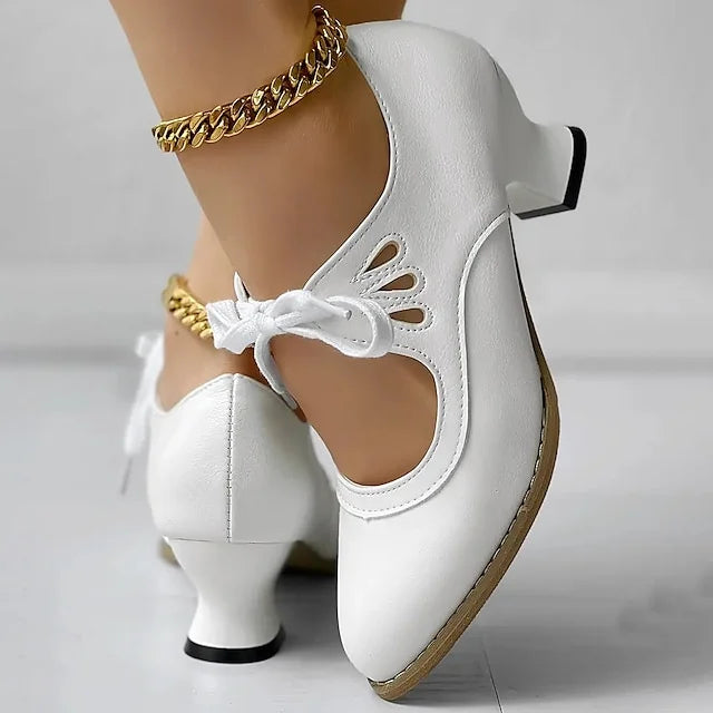 Lilly™ | Elegant Vintage Leather Heels