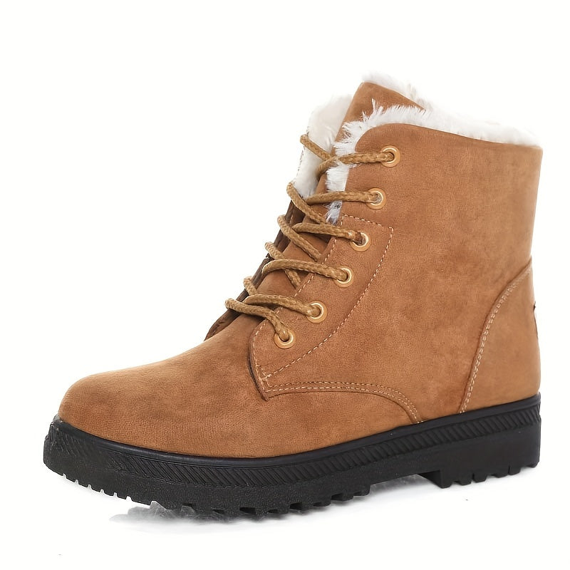 Loretta™ | Lace-Up Fleece-Lined Winter Ankle Boots