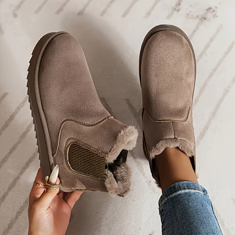 Marisol™ | Fleece-Lined Chelsea Winter Ankle Boots