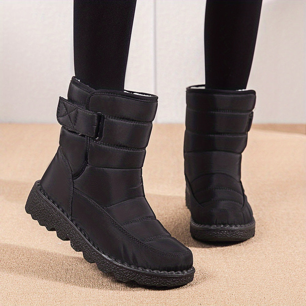 Marcelle™ | Quilted Fleece-Lined Strap Winter Boots