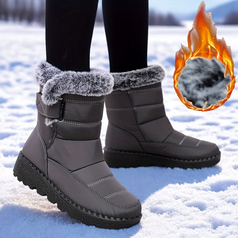 Lysandra™ | Quilted Faux-Fur Lined Winter Boots