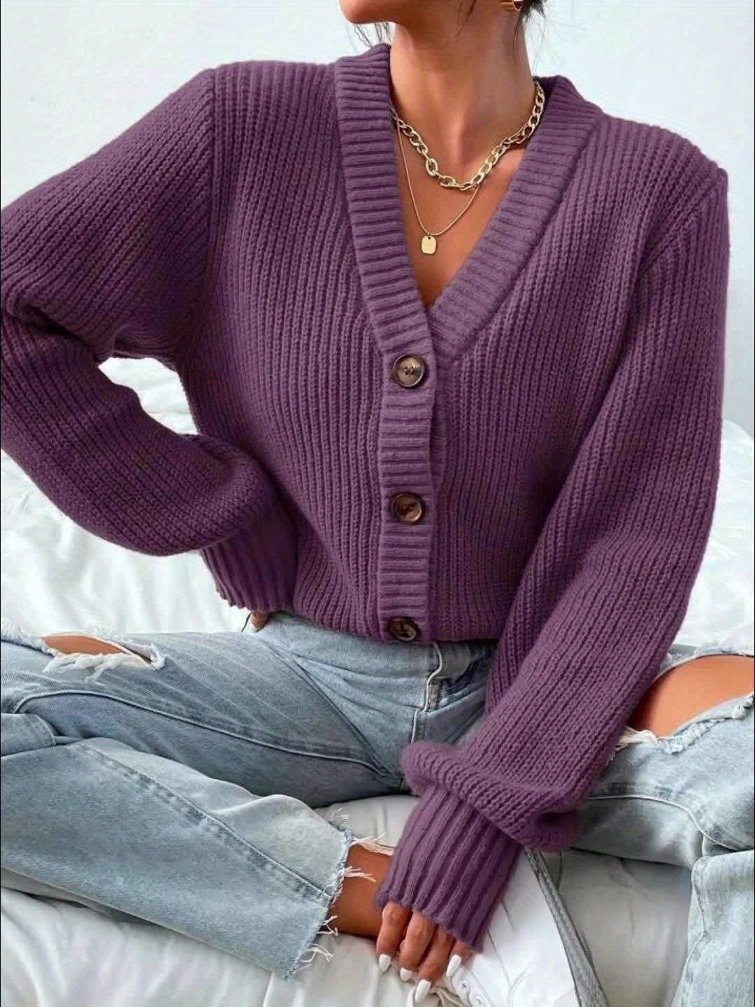Annabelle™ | Soft Emerald Cardigan, Casual Elegance