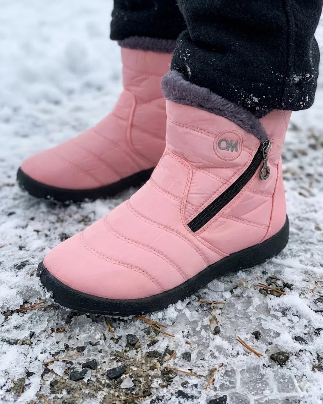 Lucero™ | Quilted Fleece-Lined Zip Winter Boots