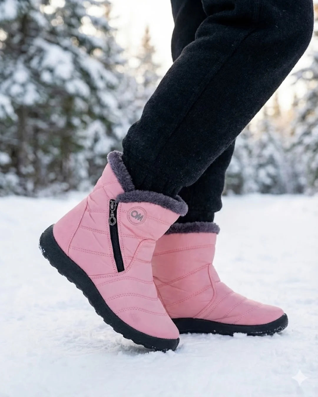 Lucero™ | Quilted Fleece-Lined Zip Winter Boots