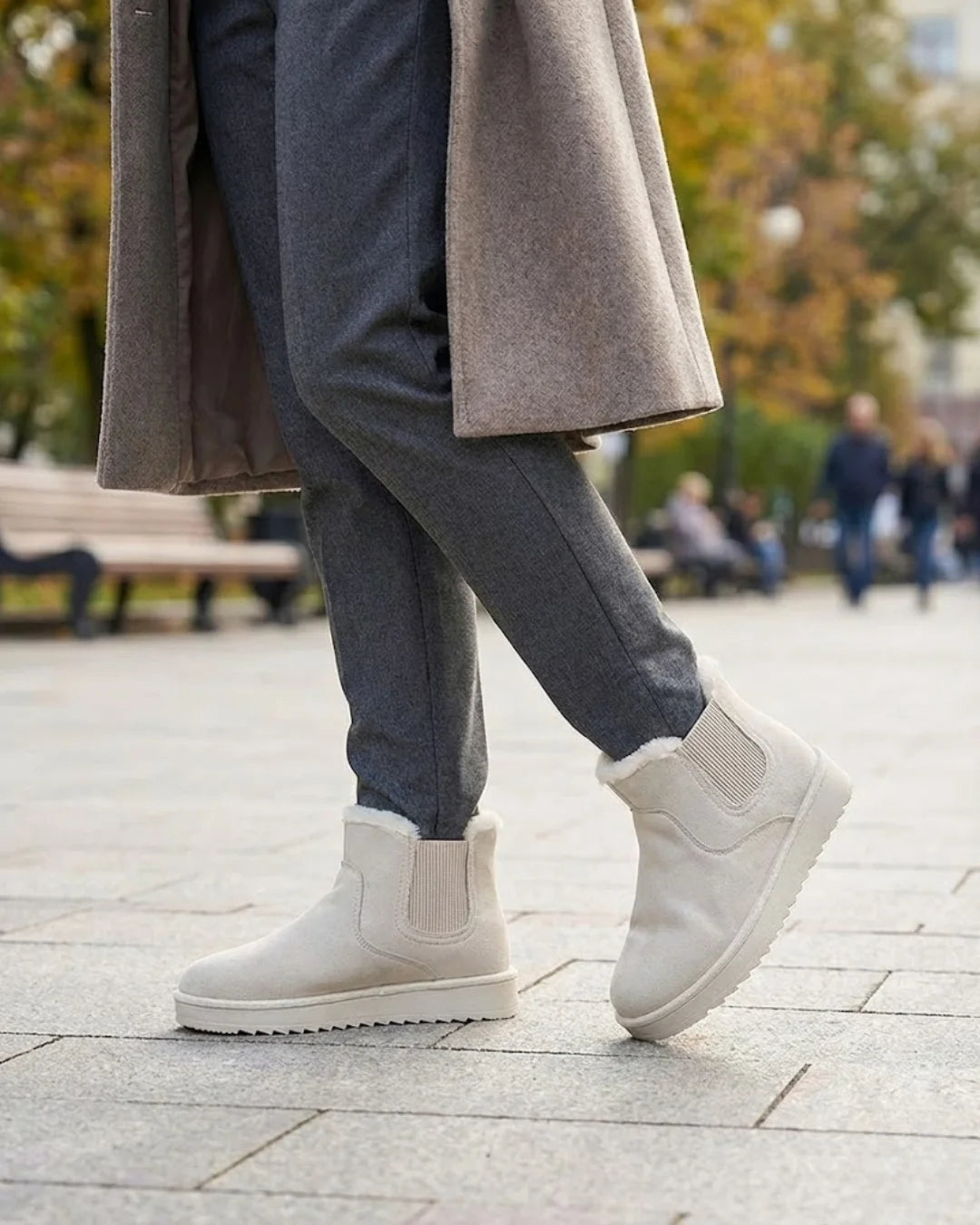 Marisol™ | Fleece-Lined Chelsea Winter Ankle Boots