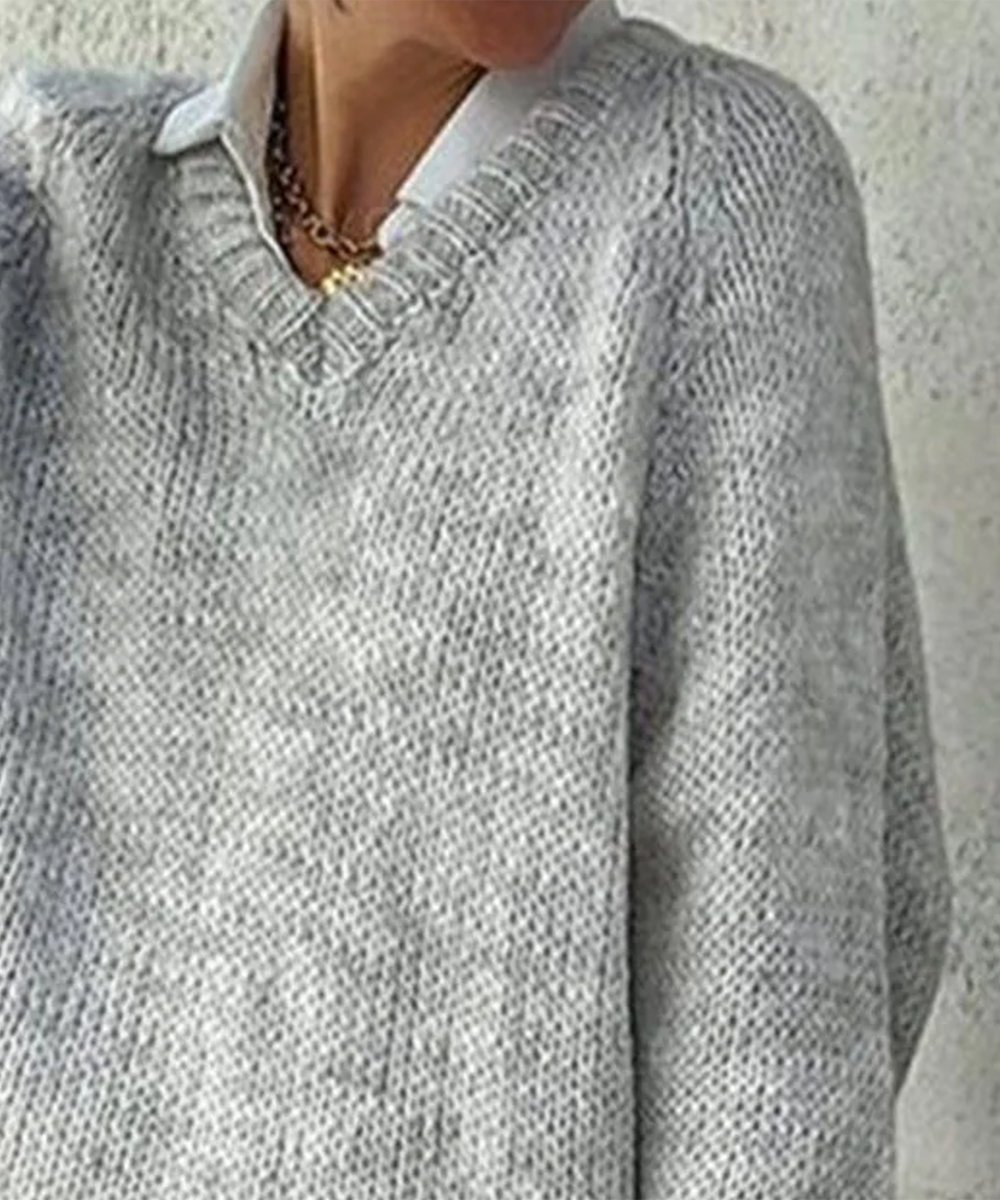 Oliver™ | Chunky knit V-neck sweater