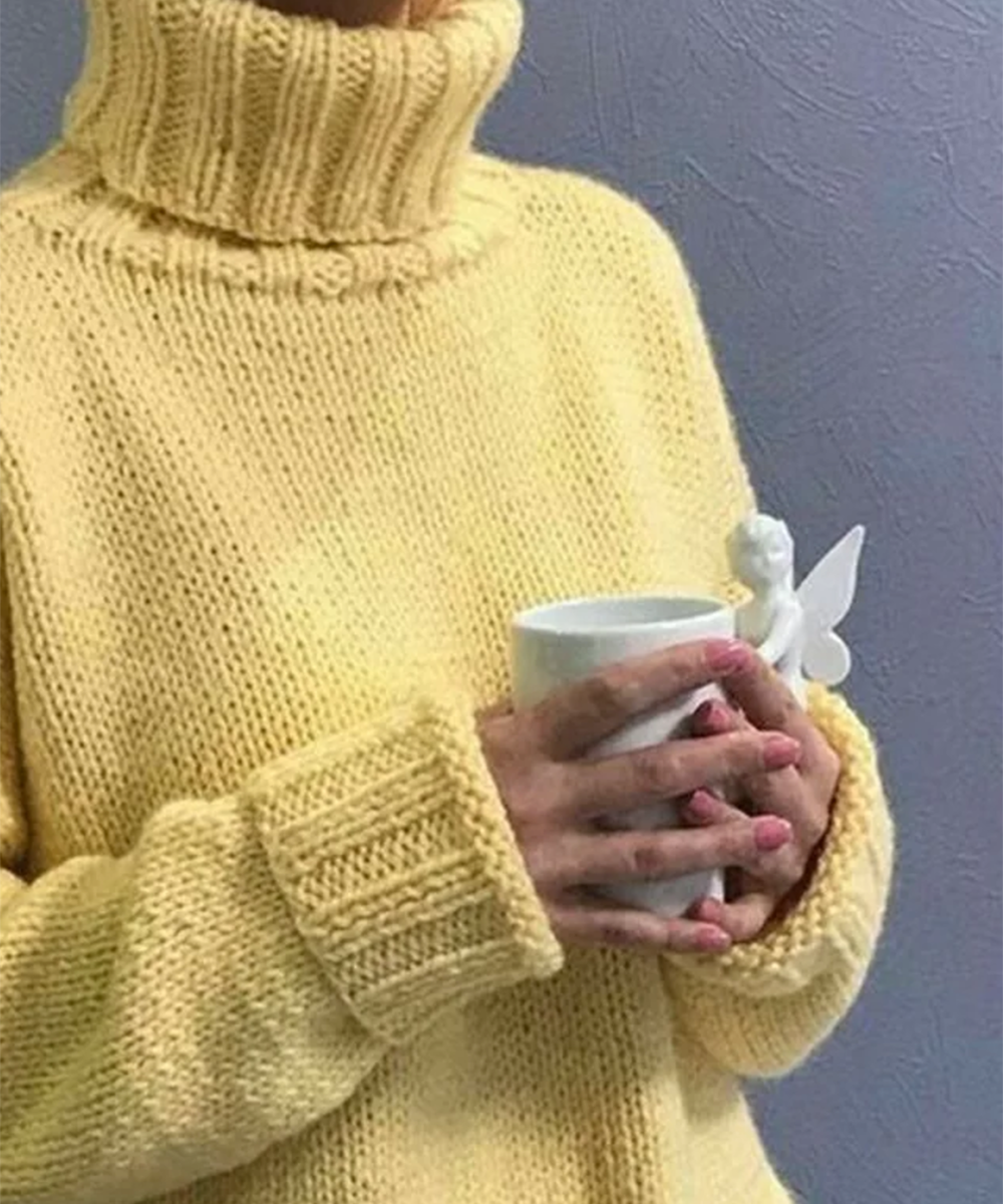 Olivia™ | Oversized chunky-knit turtleneck sweater