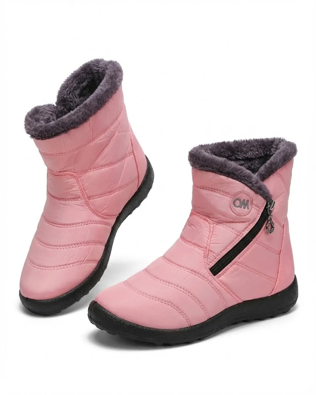 Lucero™ | Quilted Fleece-Lined Zip Winter Boots