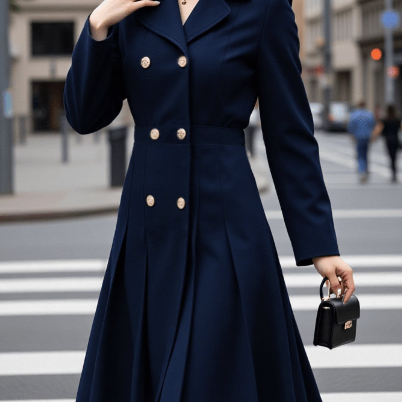 Suzette™ | Double-Breasted Fit-and-Flare Coat