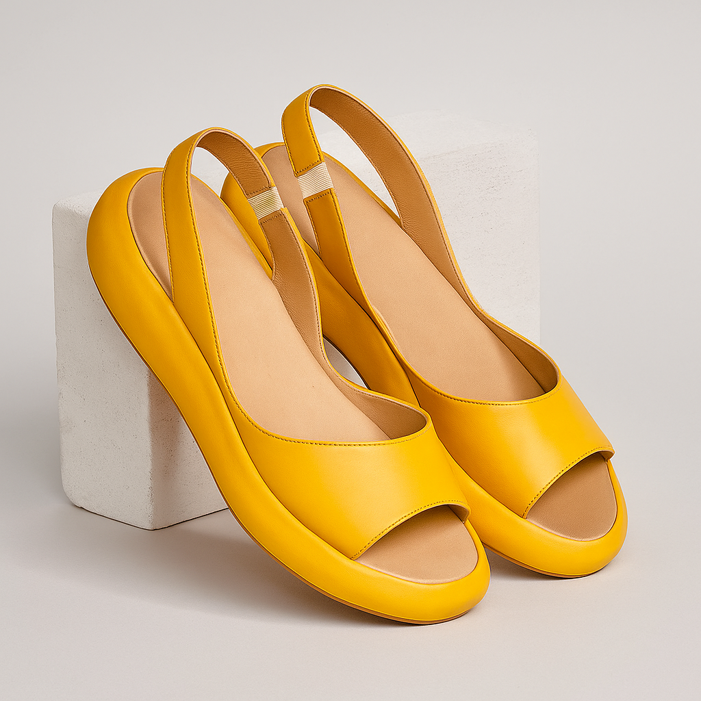 Chunky-Sole Casual Open-Toe Slingback Sandals