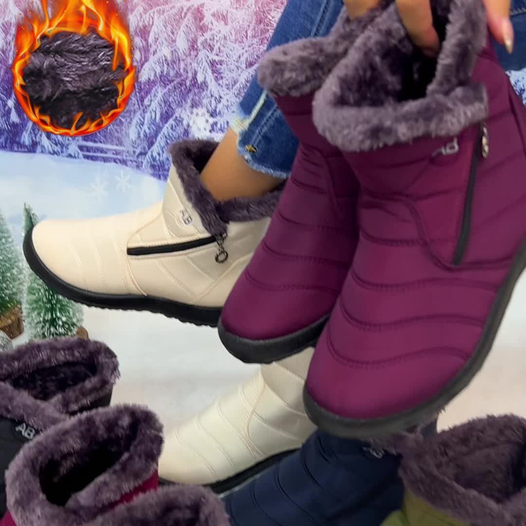 Lucero™ | Quilted Fleece-Lined Zip Winter Boots