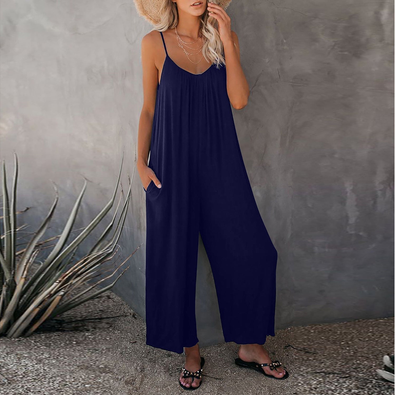 Rio™ | Elegant Flowy Jumpsuit with Pockets