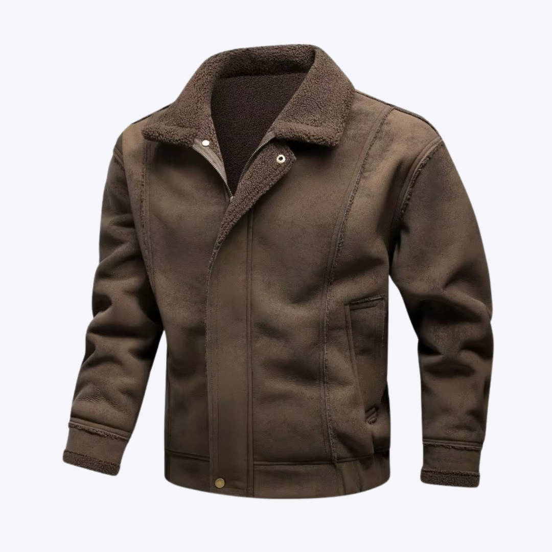 Toni™ | Shearling-lined suede aviator jacket
