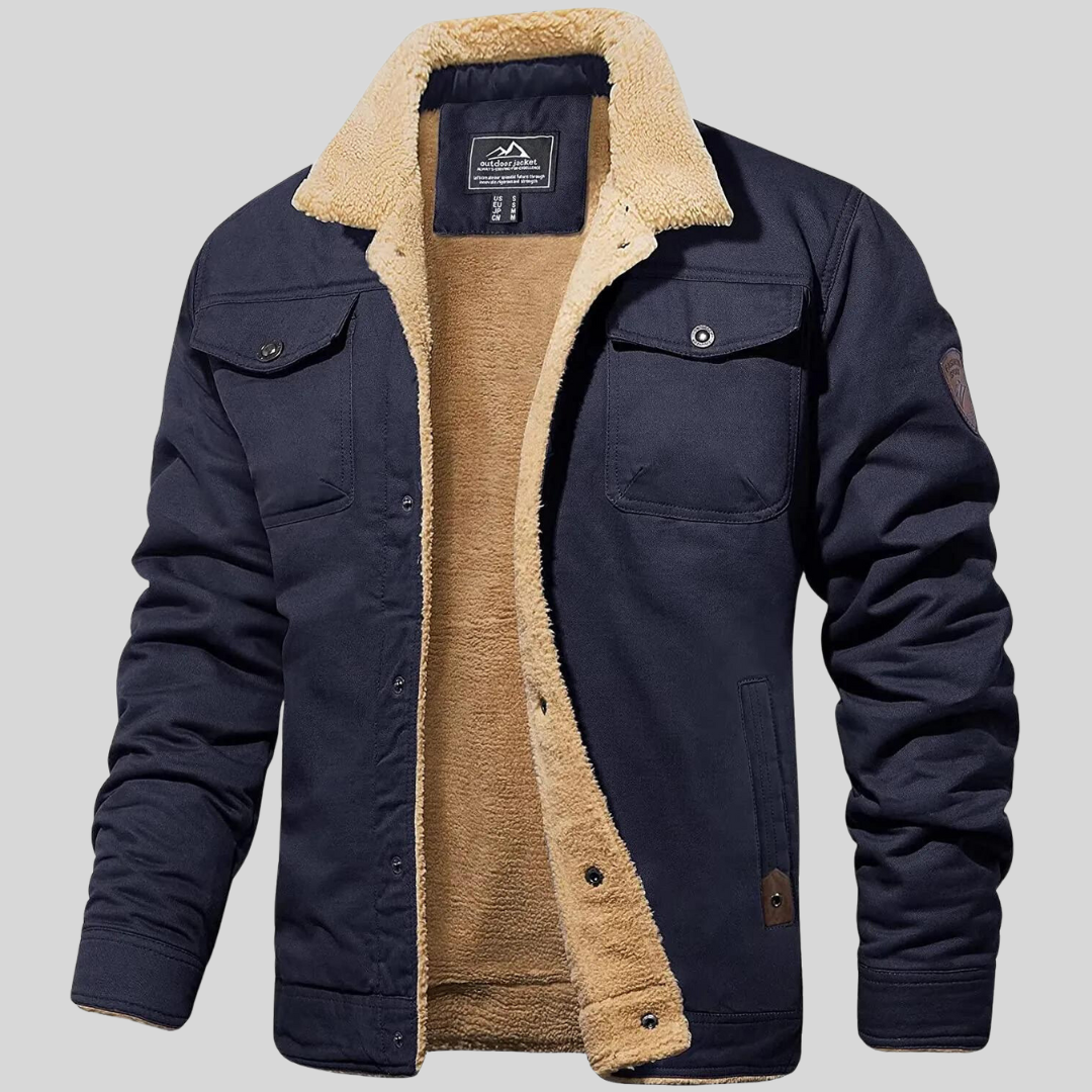 Jayden™ | Sherpa Lined Fleece Collar Trucker Jacket