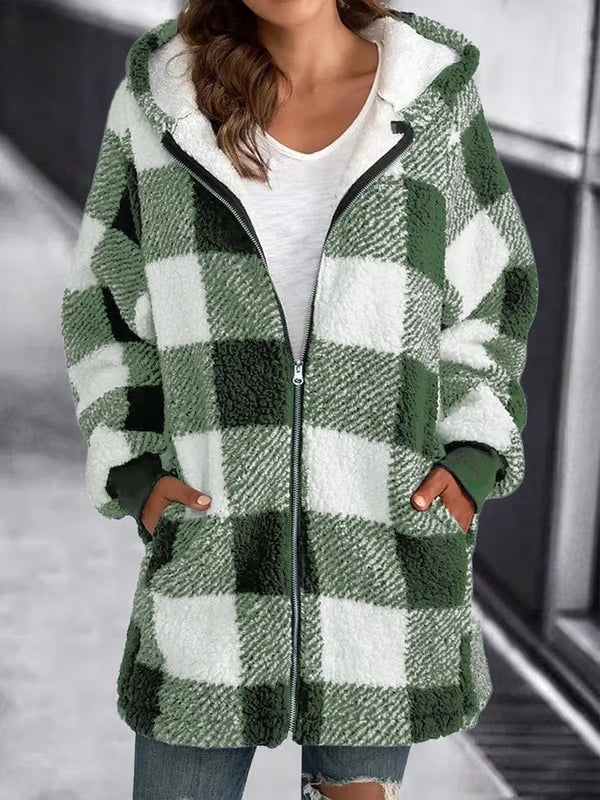 Sarah™ | Oversized Plaid Coat