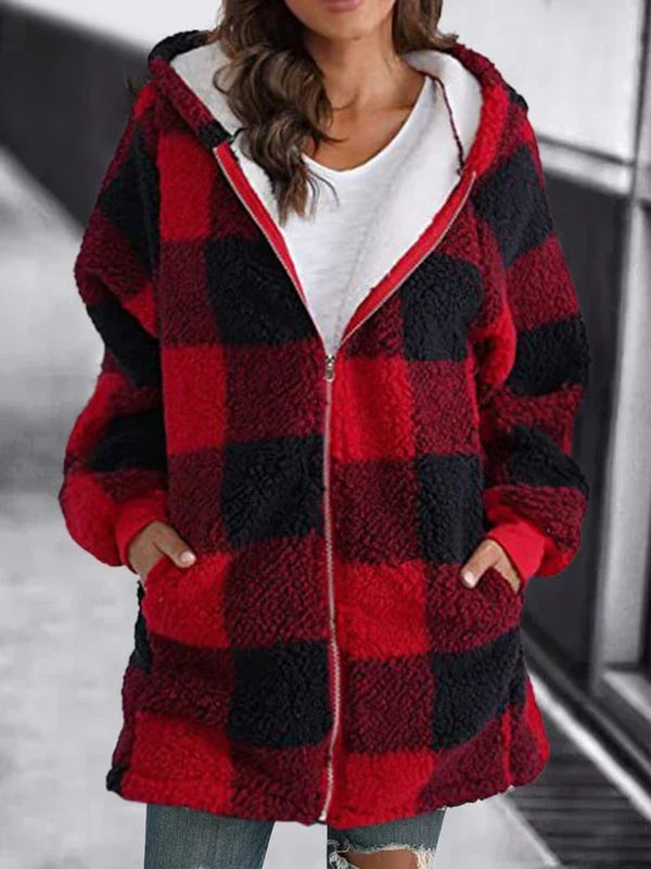 Sarah™ | Oversized Plaid Coat