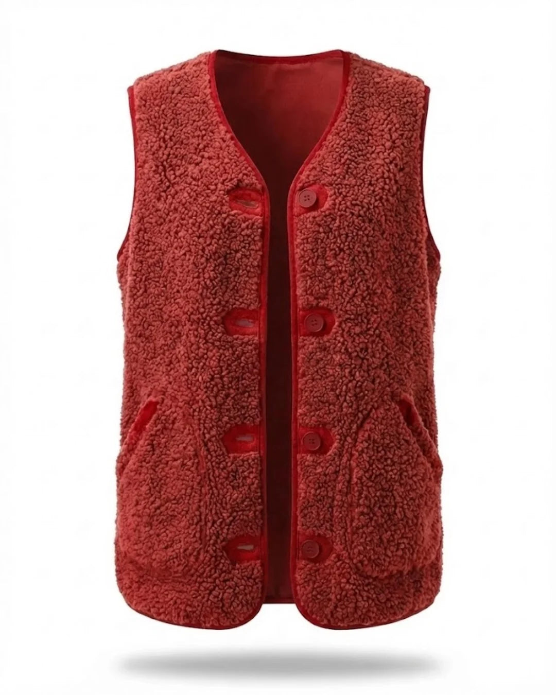 Ella™ | Teddy sherpa fleece button-front jacket