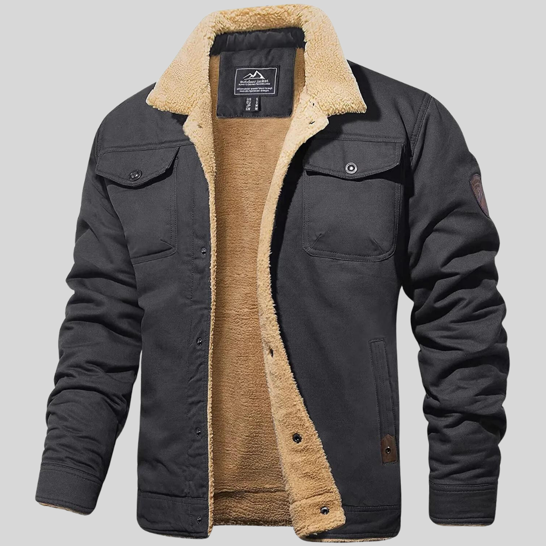 Jayden™ | Sherpa Lined Fleece Collar Trucker Jacket