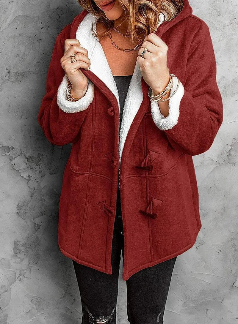 Salma™ | Cozy Fleece-Lined Toggle-Front Duffle Coat