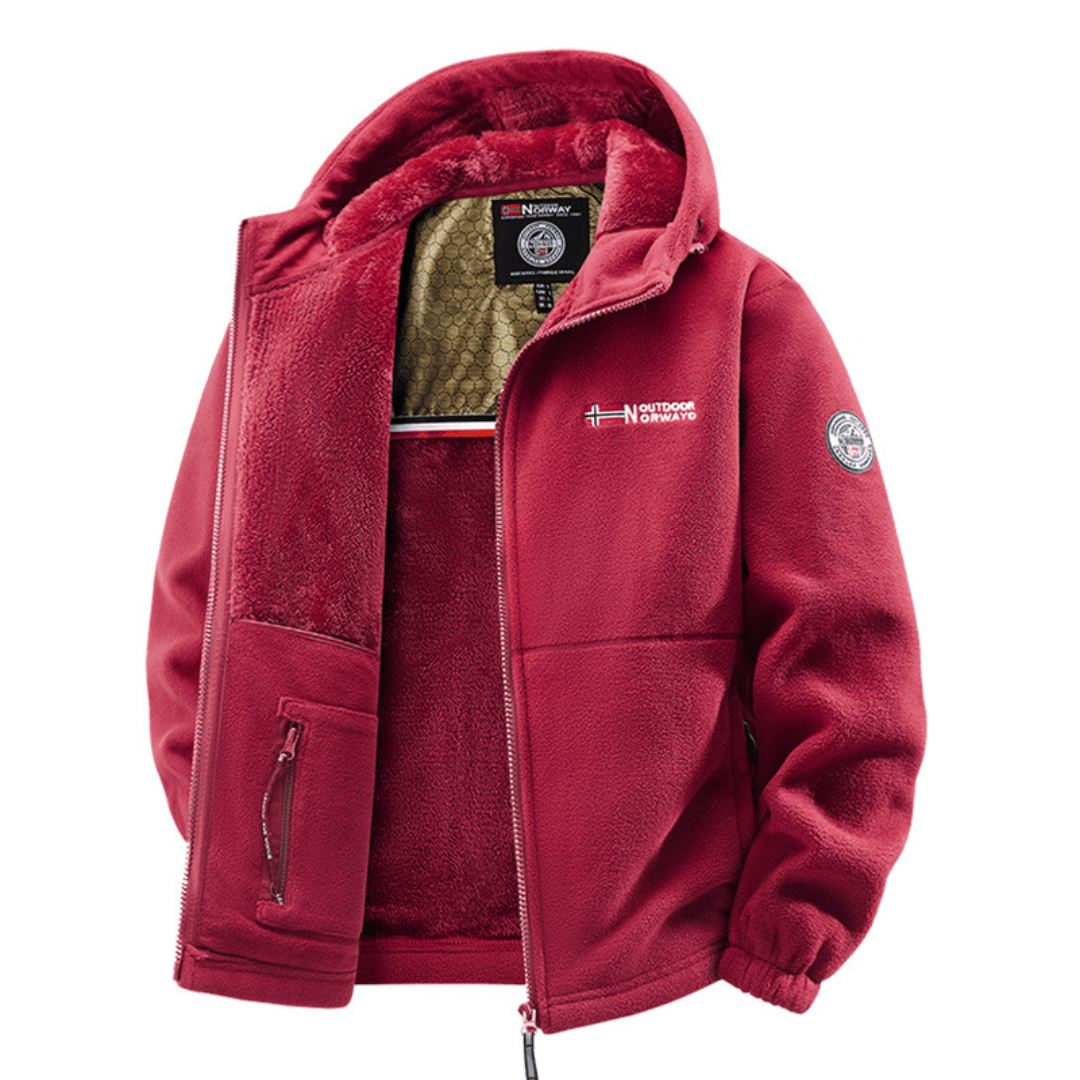 Chris™ | Hooded zip-up fleece jacket
