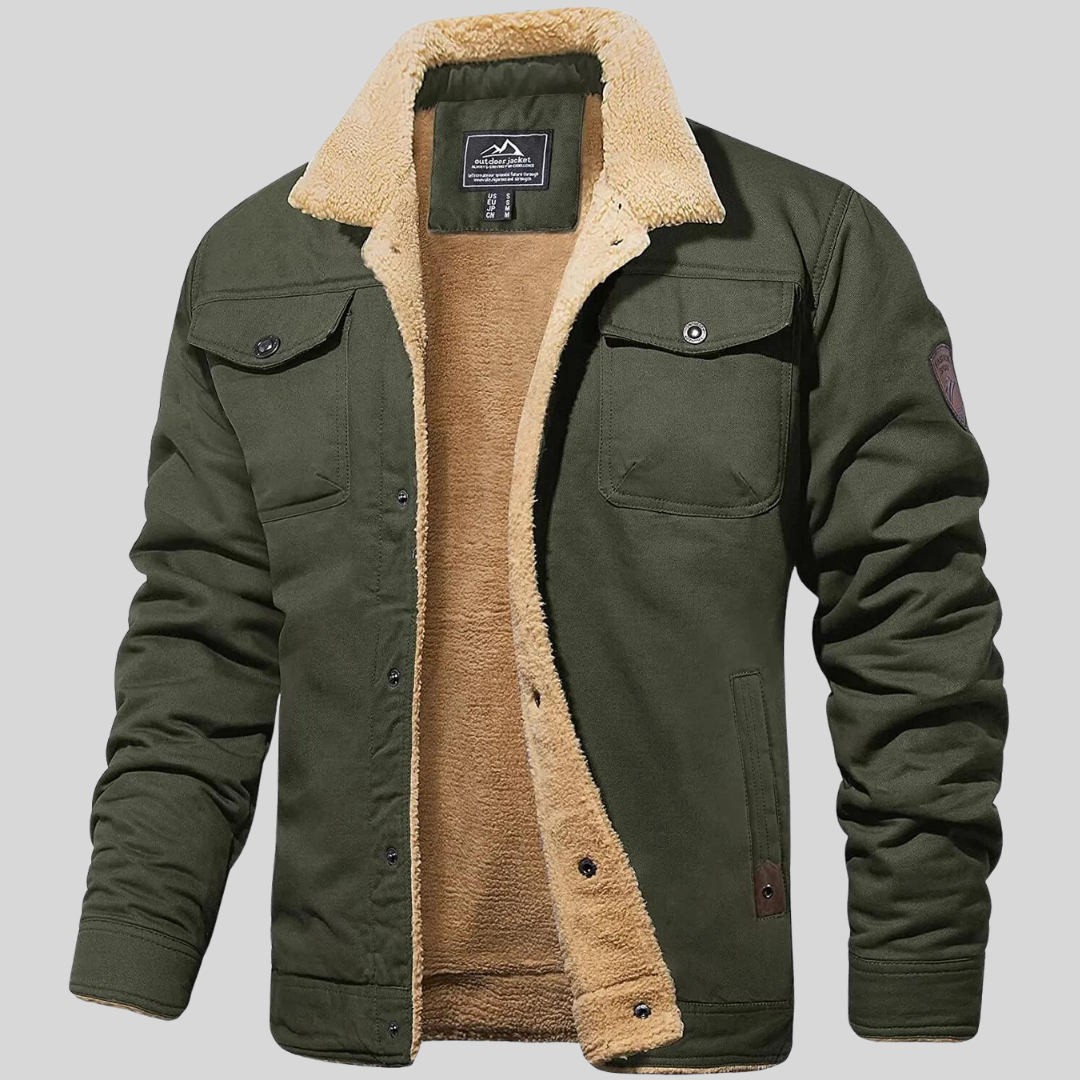 Jayden™ | Sherpa Lined Fleece Collar Trucker Jacket