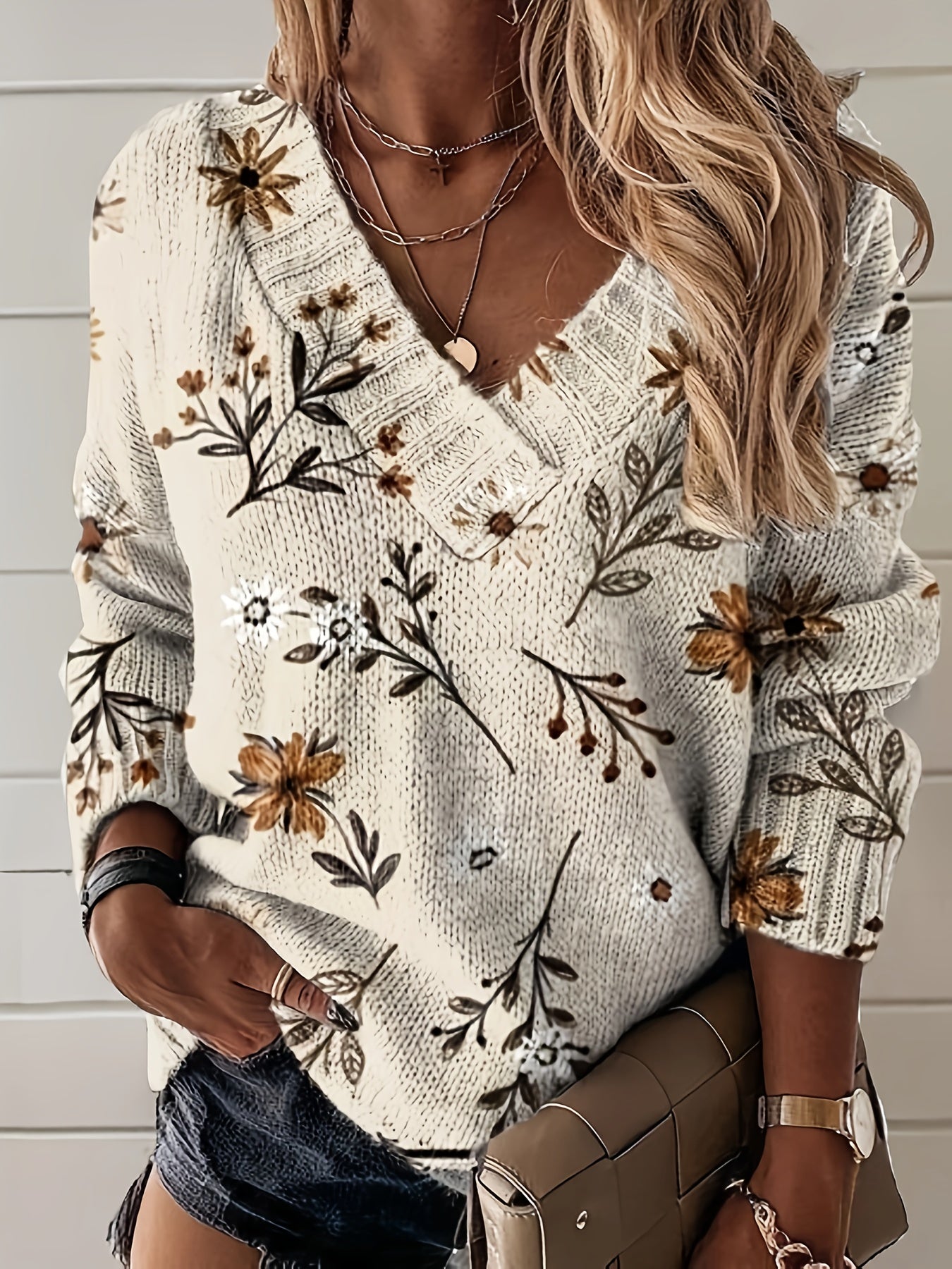 Carine™ | Elegant Floral Cardigan