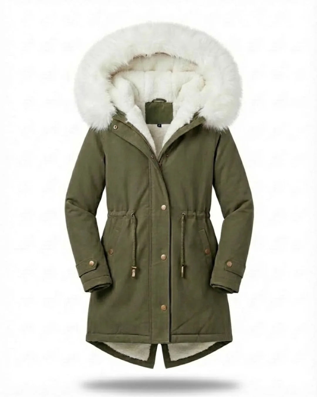 Ceridwen™ | Faux-fur hooded drawstring parka coat