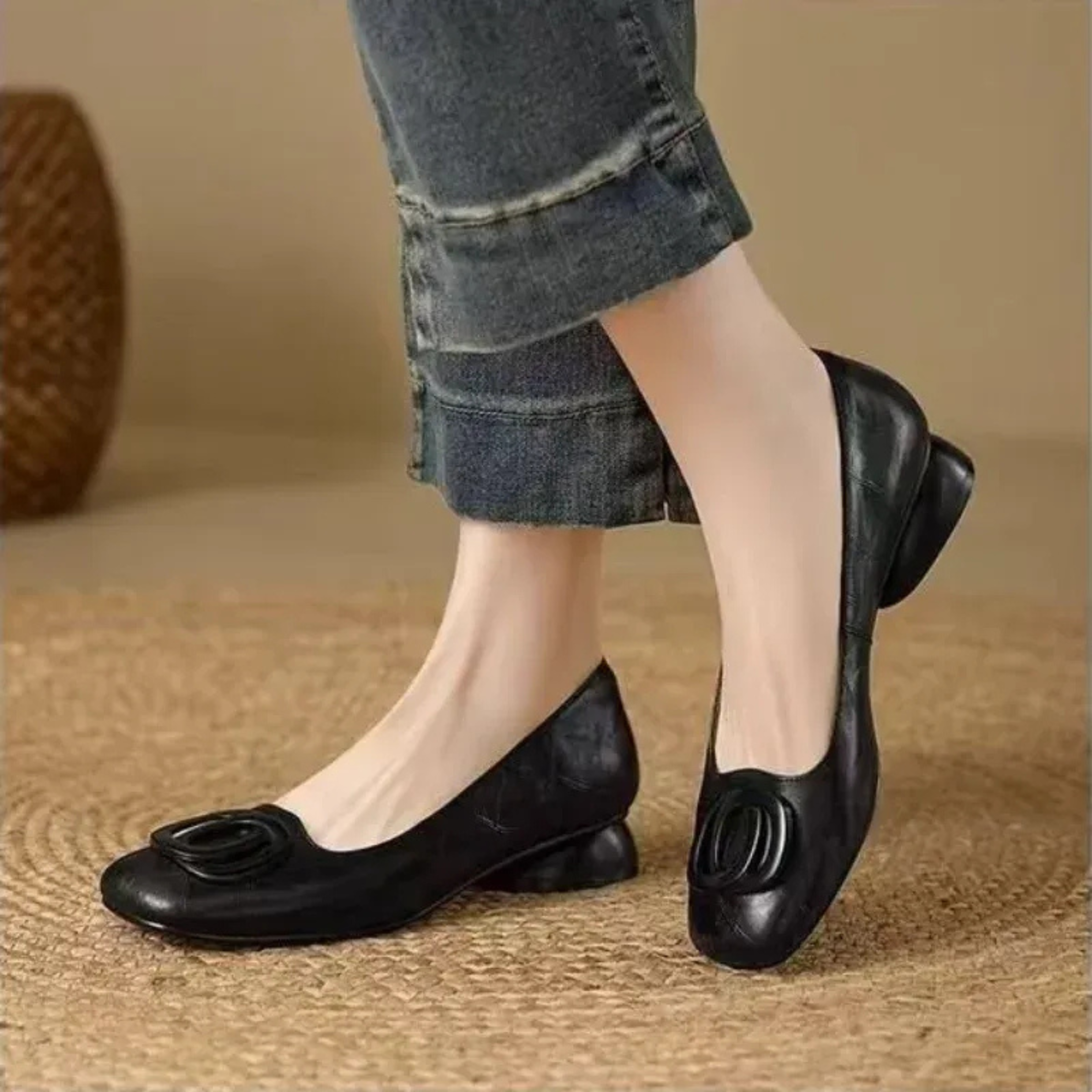 Opium Leather Flats