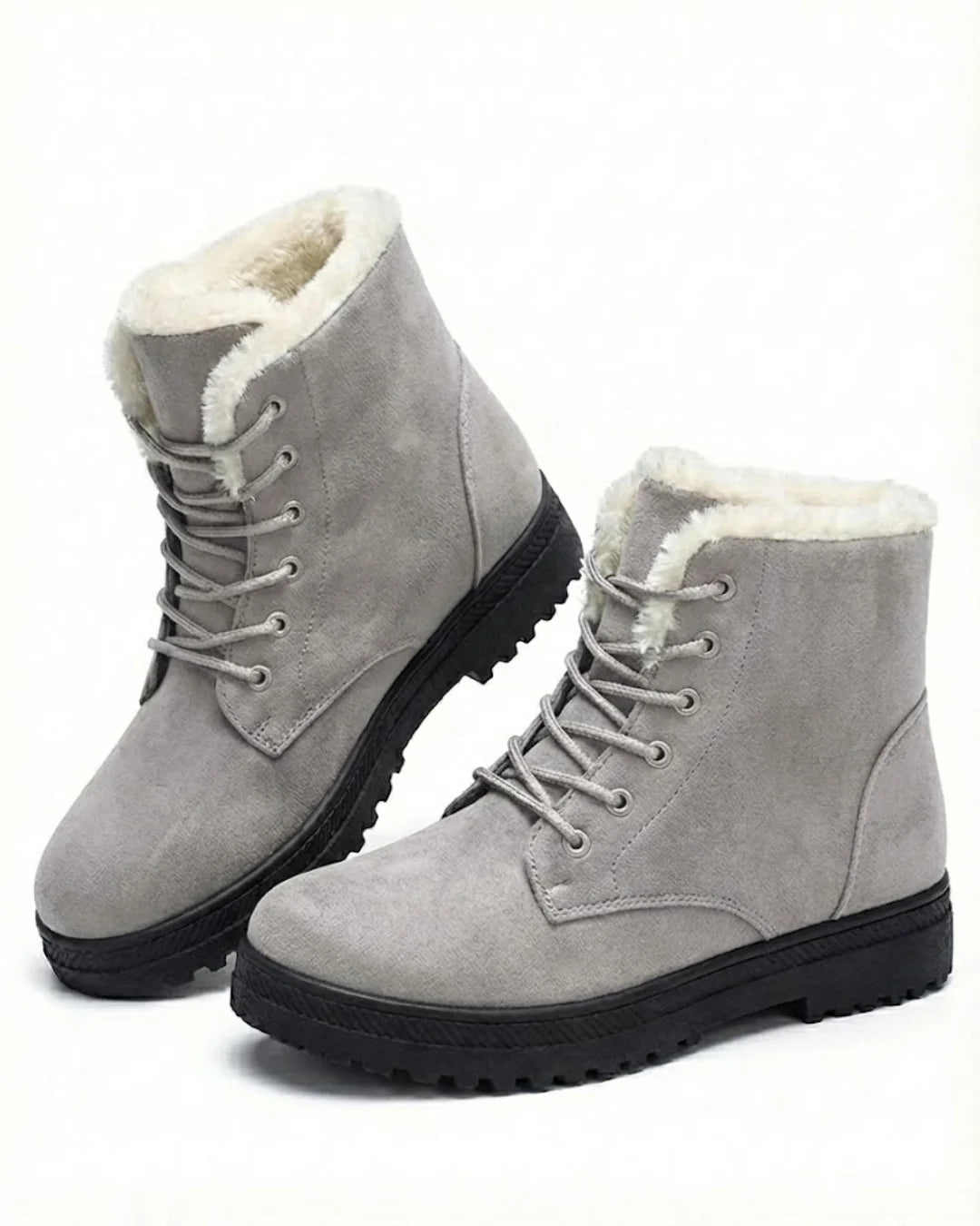 Marietta™ | Lace-Up Fleece-Lined Winter Ankle Boots