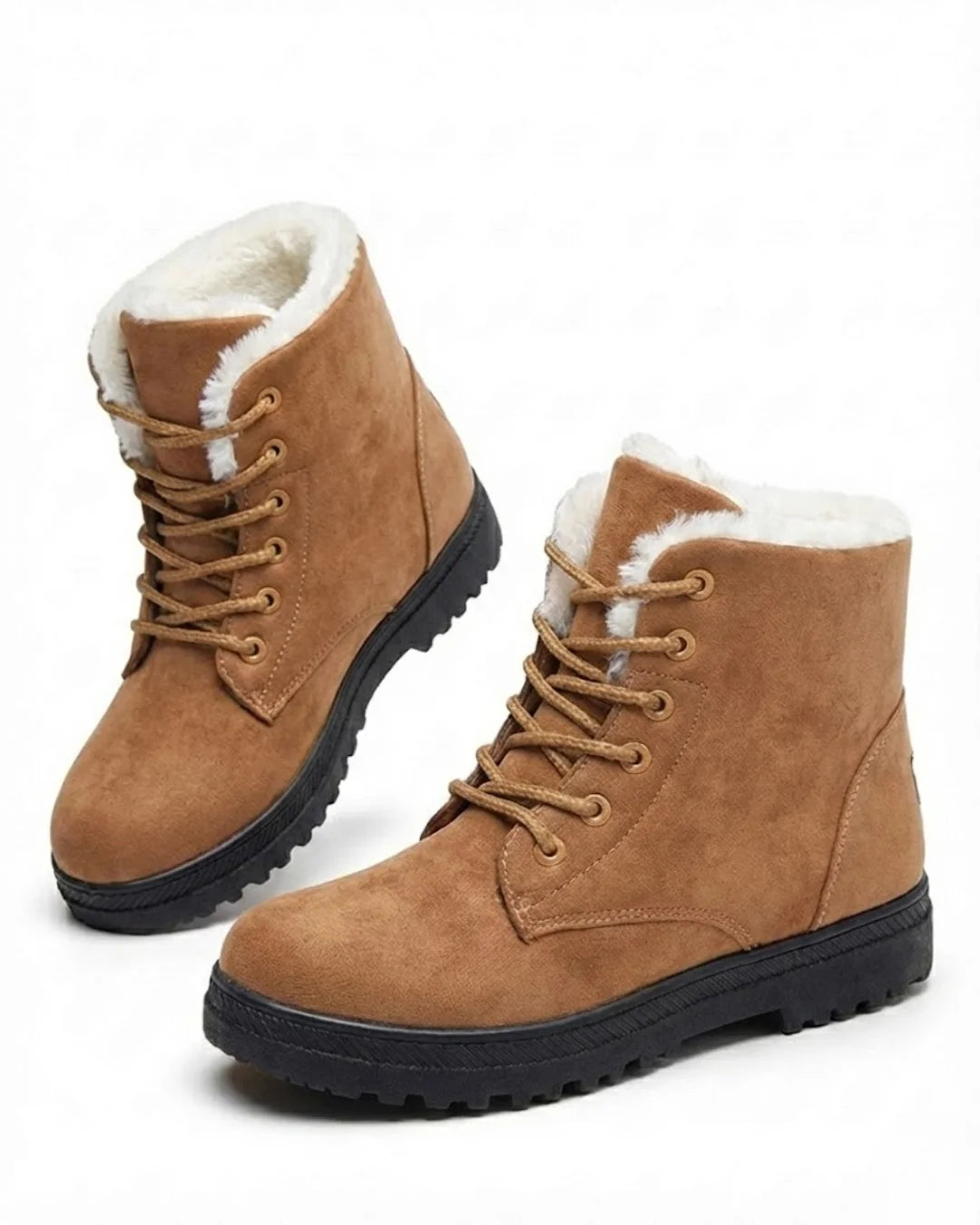 Loretta™ | Lace-Up Fleece-Lined Winter Ankle Boots
