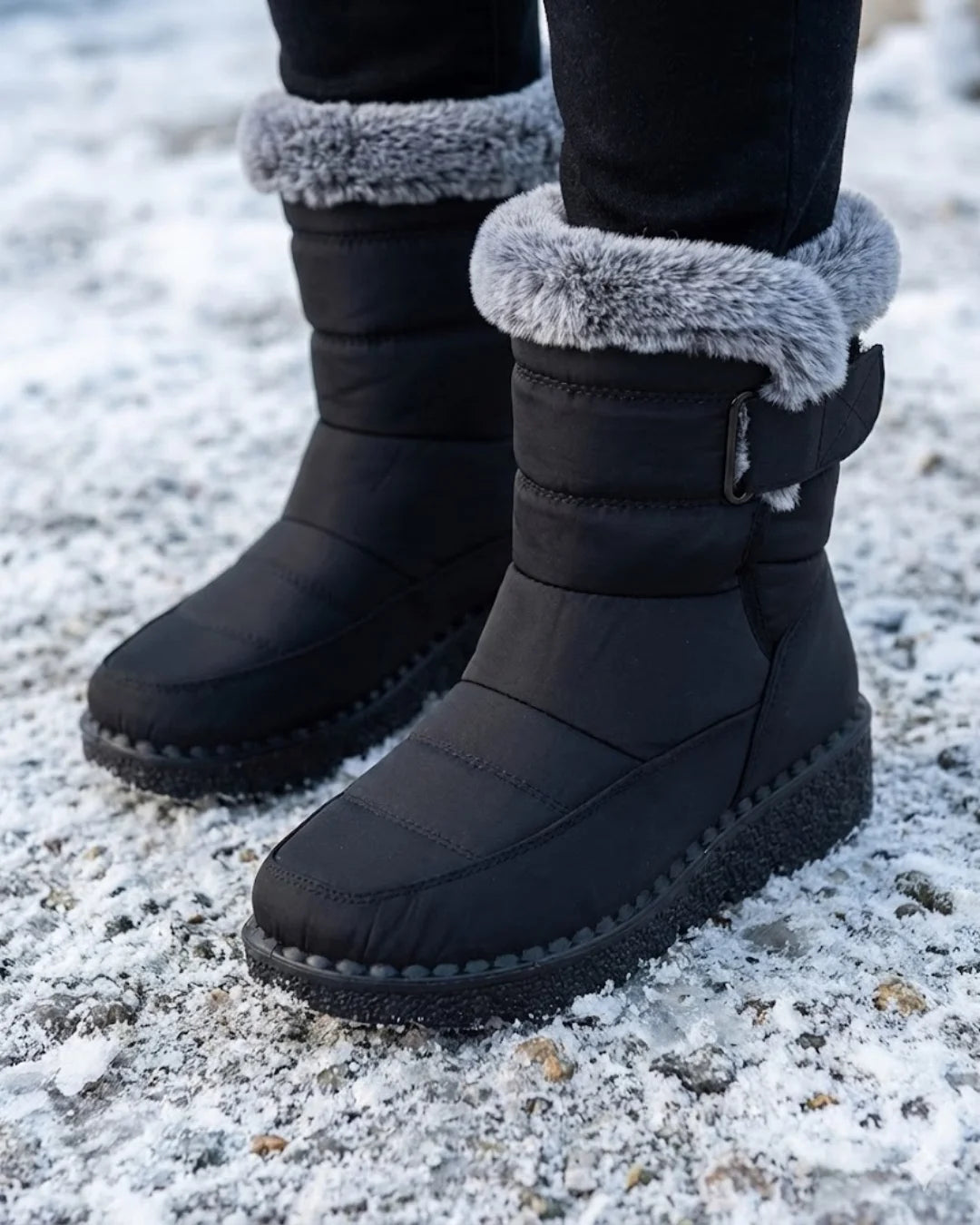 Lysandra™ | Quilted Faux-Fur Lined Winter Boots