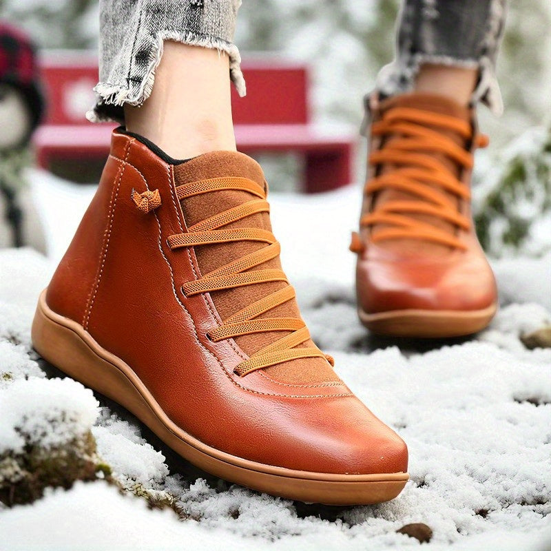 Anatolia™ | Leather-and-suede lace-up high-top ankle boots