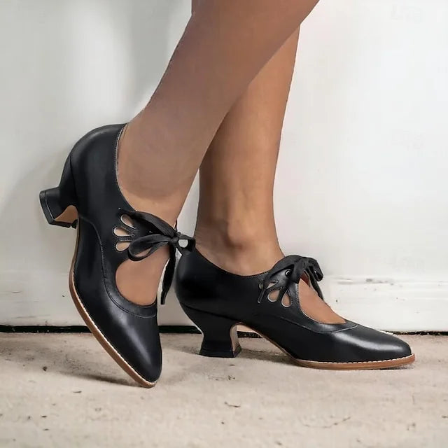 Lilly™ | Elegant Vintage Leather Heels