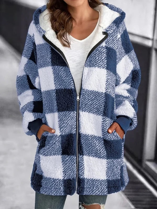 Sarah™ | Oversized Plaid Coat