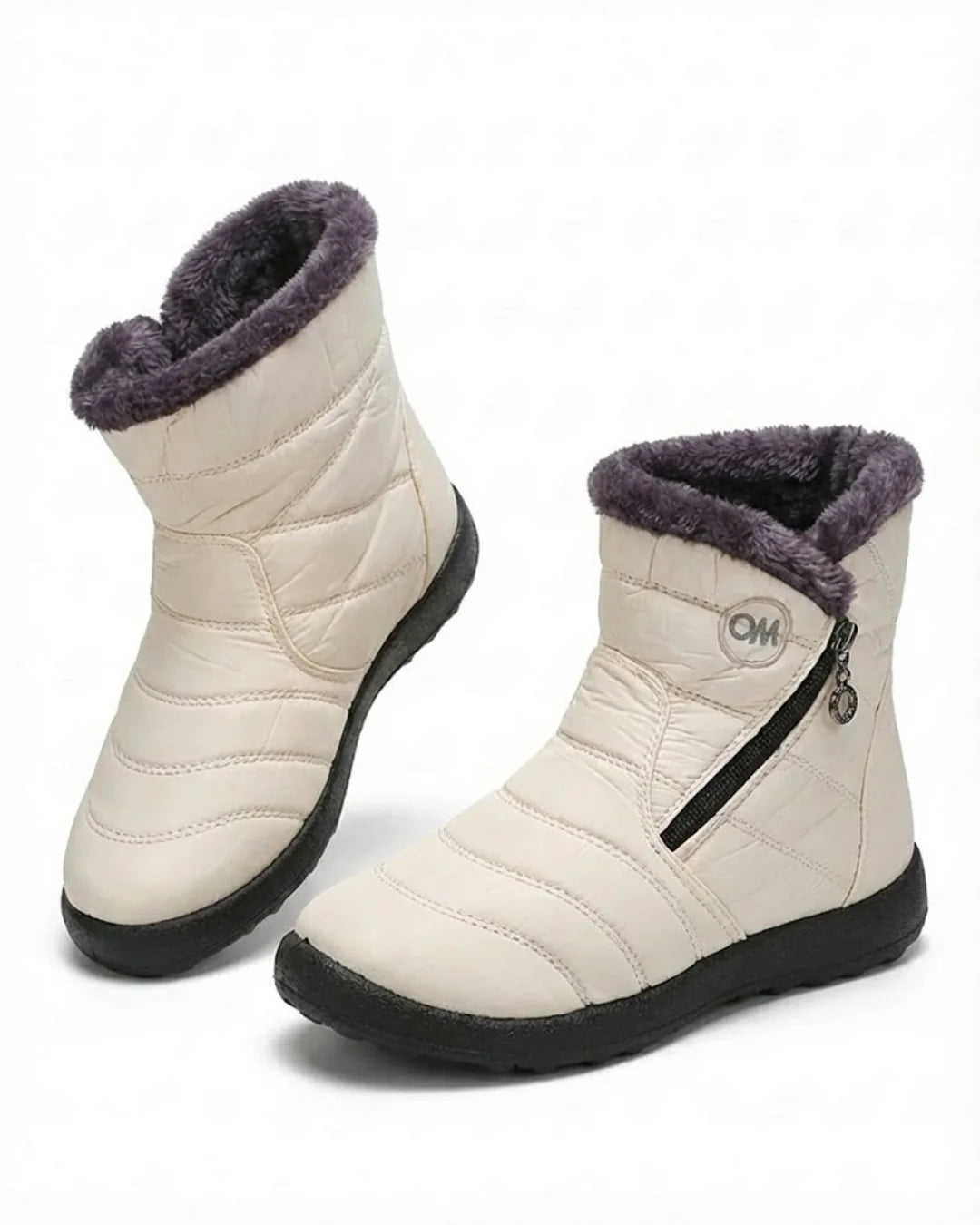 Lucero™ | Quilted Fleece-Lined Zip Winter Boots