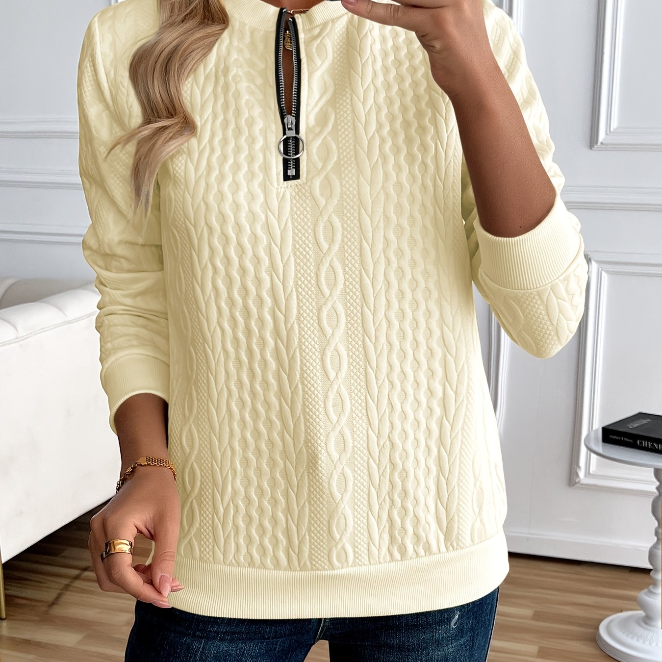 Naya™ | Chic Half-Zip Sweatshirt