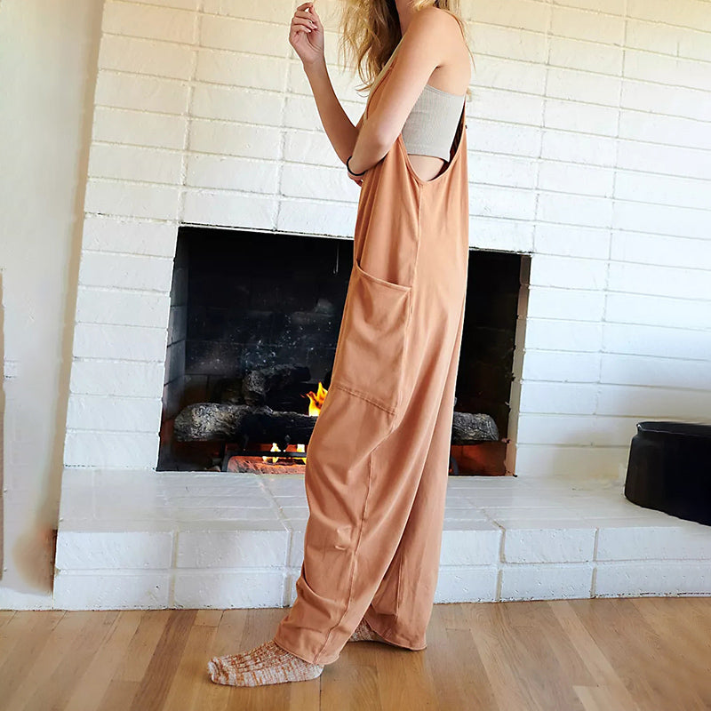 Una™ | Elegant Long Cotton Jumpsuit