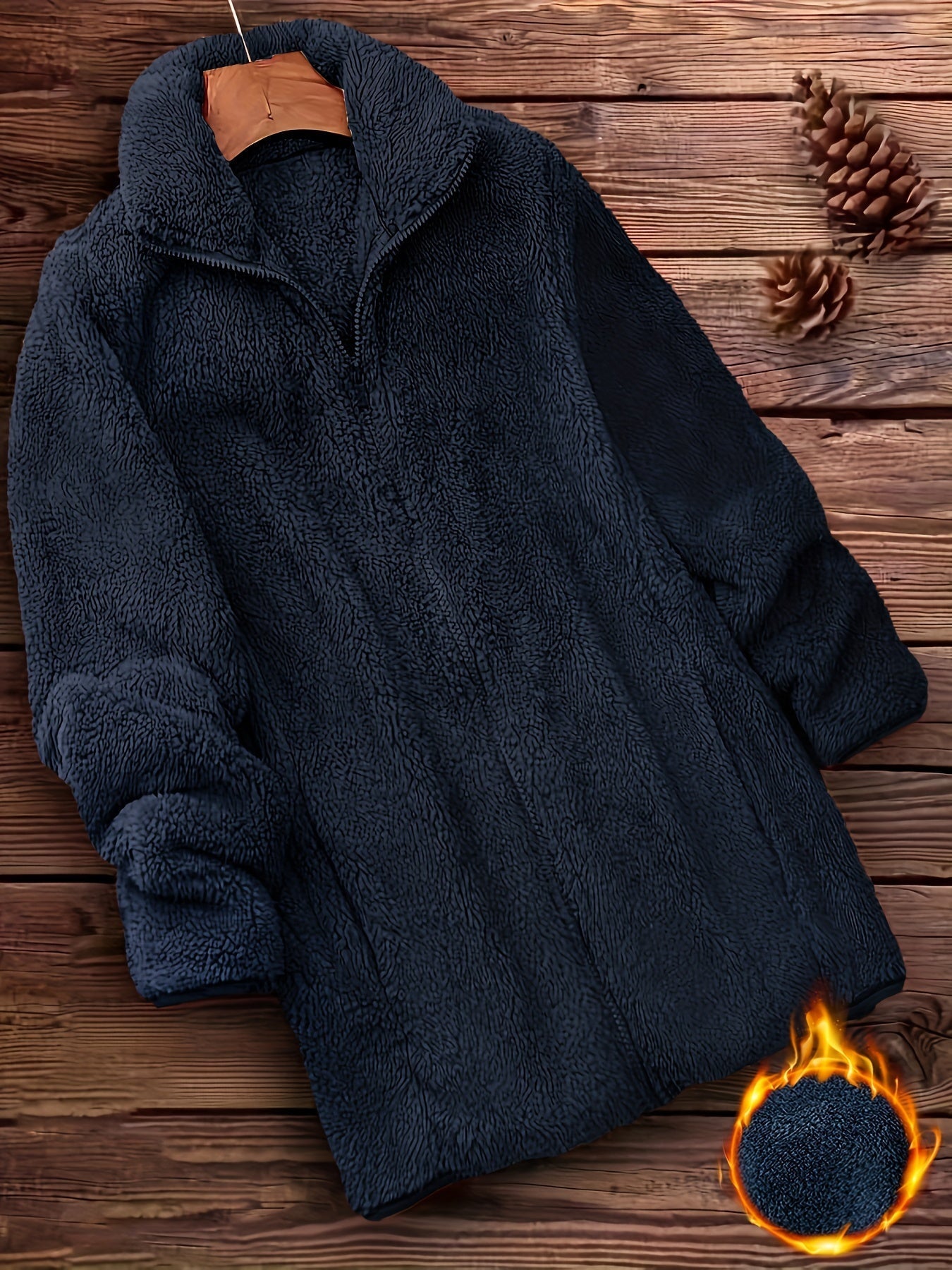 Yara™ | Elegant Zip-Up Fleece Coat