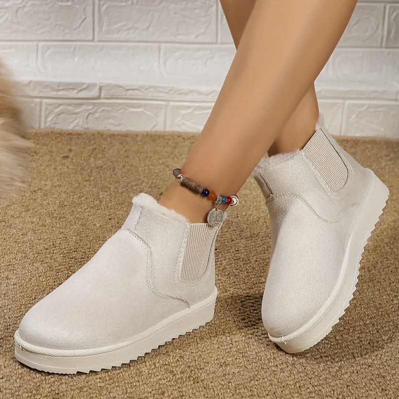 Marisol™ | Fleece-Lined Chelsea Winter Ankle Boots