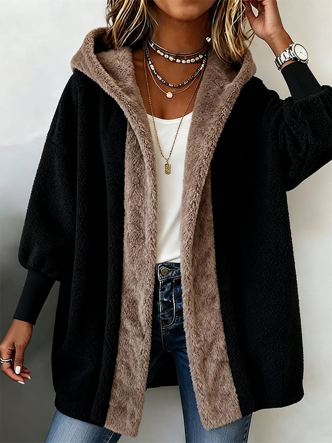 Janna™ | Hooded sherpa-lined cardigan