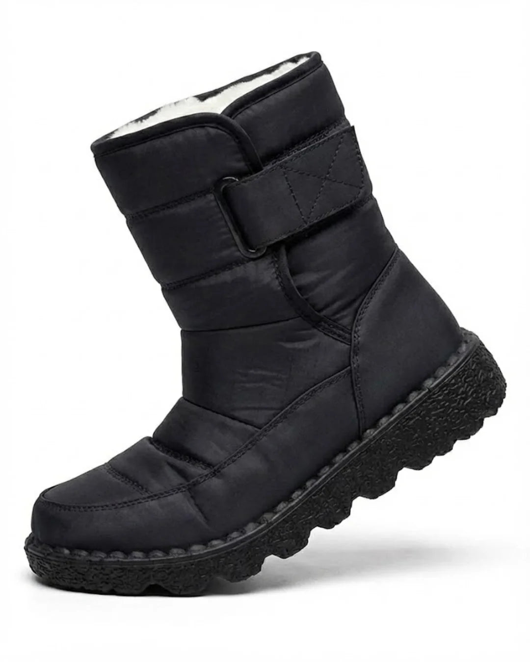 Marcelle™ | Quilted Fleece-Lined Strap Winter Boots