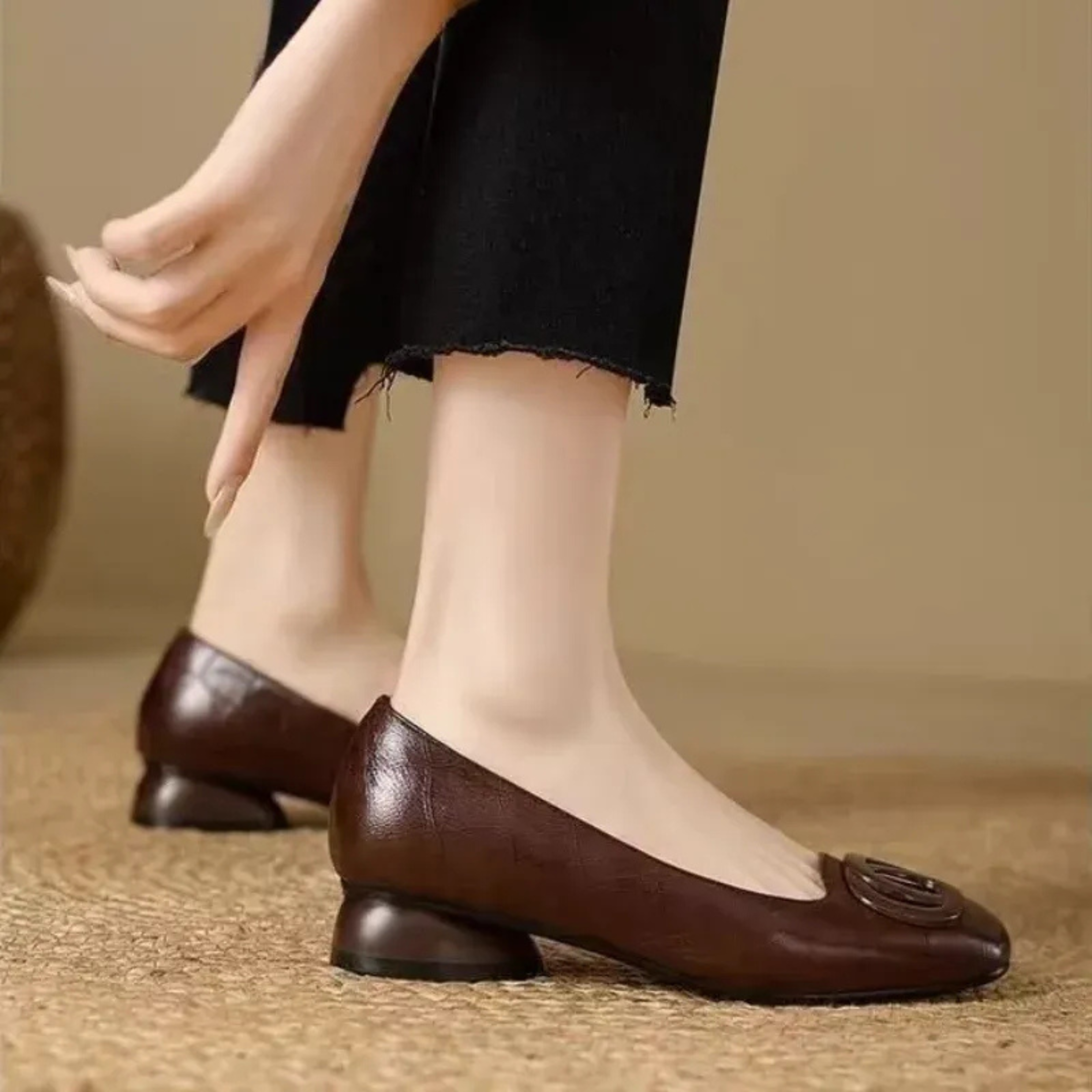 Opium Leather Flats