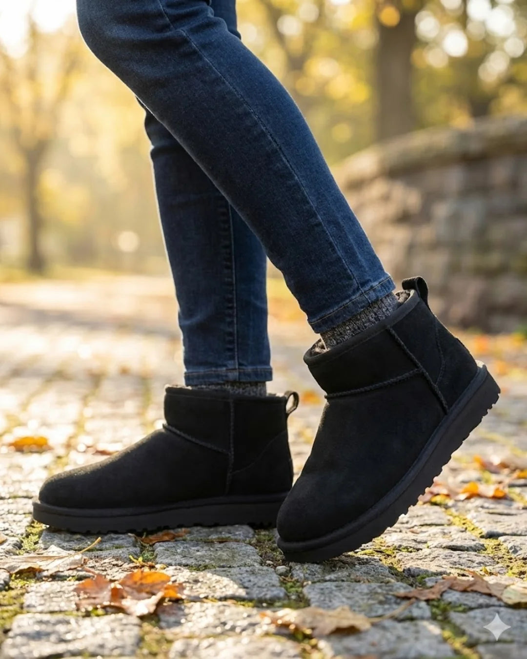 Saskia™ | Plush-Lined Slip-On Ankle Boots