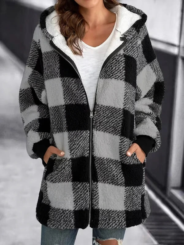Sarah™ | Oversized Plaid Coat