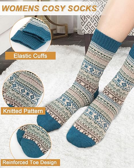 Thermal Fashion Wool Socks (5-Pack)