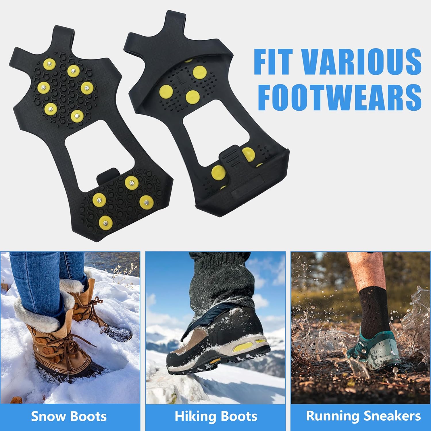 Ice Cleats Anti-Slip for Shoes & Boots