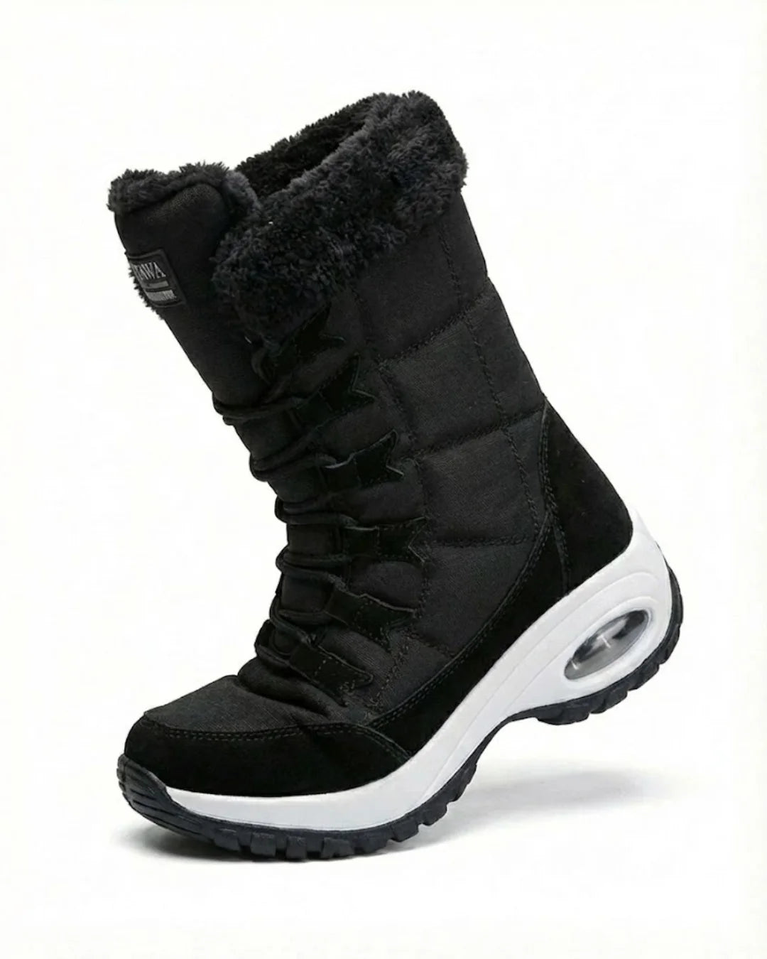 Cecilia™ | Faux-fur cuff lace-up mid-calf snow boots