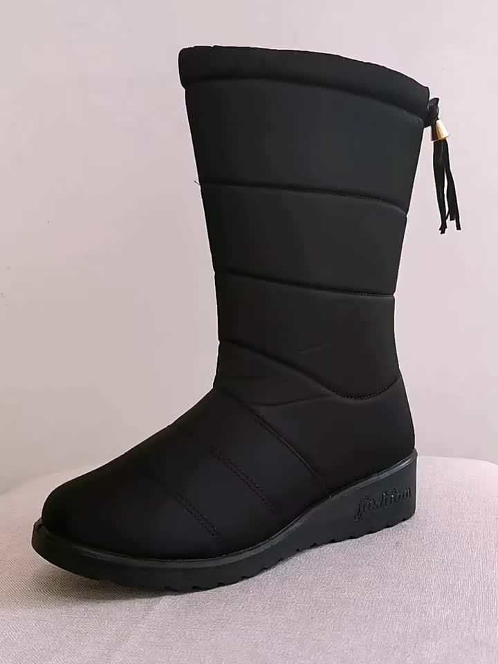 Calanthe™ | Quilted tassel-drawstring mid-calf winter boots