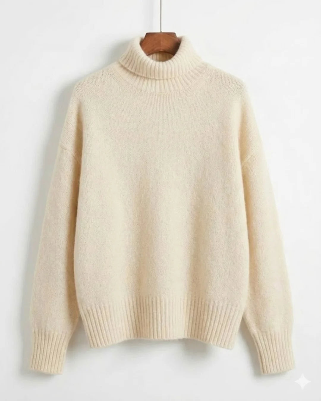 Clarice™ | Ribbed turtleneck oversized knit sweater